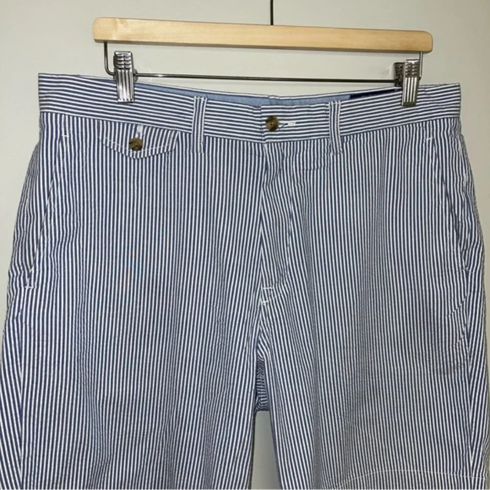 Polo Ralph Lauren Shorts Men’s 34 Blue & White Cotton Stretch Classic Fit